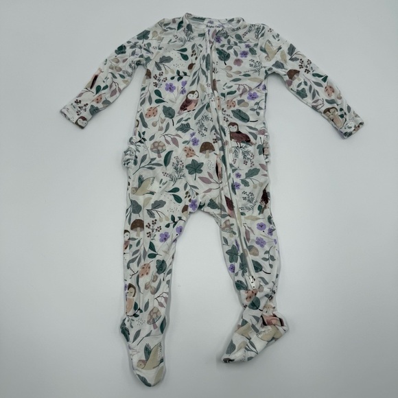 Angel Dear Baby 2 Way Zipper Ruffle Back Footie Woodland Animals 6-9 mo 1 Piece - Picture 1 of 10